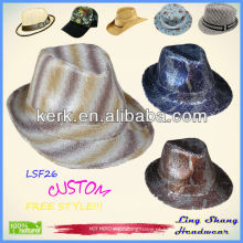 2013 mais brilhantes Sequins Fabric Fedora Chapéu moda chapéus vintage chapéus de lã, LSF26